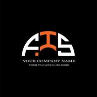 logo lettera fis design creativo con grafica vettoriale