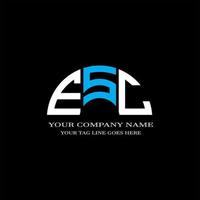 esc lettera logo design creativo con grafica vettoriale