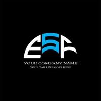 esf lettera logo design creativo con grafica vettoriale