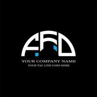 ffd lettera logo design creativo con grafica vettoriale