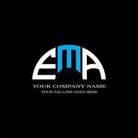 ema lettera logo design creativo con grafica vettoriale