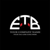 etb lettera logo design creativo con grafica vettoriale