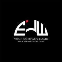 ejw lettera logo design creativo con grafica vettoriale