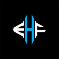 ehf lettera logo design creativo con grafica vettoriale