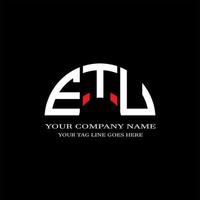 etu lettera logo design creativo con grafica vettoriale