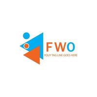 fwo lettera logo design creativo con grafica vettoriale