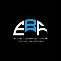 ebf lettera logo design creativo con grafica vettoriale