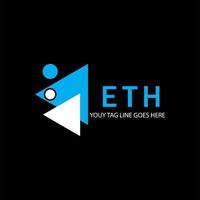 eth lettera logo design creativo con grafica vettoriale