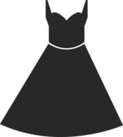 icona del vestito su priorità bassa bianca. segno del vestito. vettore