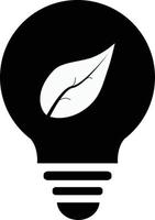 icona della lampadina ecologica. lampadina ecologica su sfondo bianco. vettore