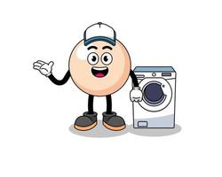 illustrazione di perle come un uomo della lavanderia vettore