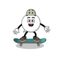 mascotte del fumetto che gioca uno skateboard vettore