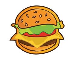 logo hamburger per attività di fast food vettore