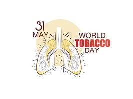 illustrazione vettoriale concetto di non fumare e giornata mondiale senza tabacco