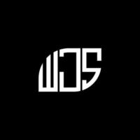 wjs lettera logo design su sfondo nero. wjs creative iniziali lettera logo concept. disegno della lettera wjs. vettore