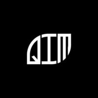 qim lettera logo design su sfondo nero.qim creative iniziali lettera logo concept.qim vettore lettera design.
