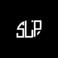 slp lettera design.slp lettera logo design su sfondo nero. slp creative iniziali lettera logo concept. slp lettera design.slp lettera logo design su sfondo nero. S vettore