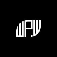 wpw lettera logo design su sfondo nero. wpw creative iniziali lettera logo concept. disegno della lettera wpw. vettore