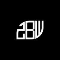 zbw lettera logo design su sfondo nero. zbw creative iniziali lettera logo concept. design della lettera zbw. vettore