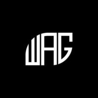 wag lettera logo design su sfondo nero. wag creative iniziali lettera logo concept. disegno della lettera wag. vettore