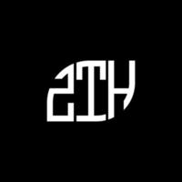 zth creative iniziali lettera logo concept. zth lettera design.zth lettera logo design su sfondo nero. zth creative iniziali lettera logo concept. disegno della lettera z. vettore