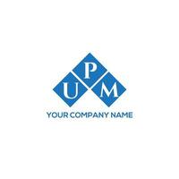 design del logo della lettera upm su sfondo bianco. upm creative iniziali lettera logo concept. disegno della lettera upm. vettore