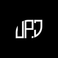 design del logo della lettera upj su sfondo nero. upj creative iniziali lettera logo concept. design della lettera upj. vettore