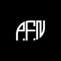 pfn lettera logo design su sfondo nero.pfn iniziali creative logo lettera concept.pfn vettore lettera design.