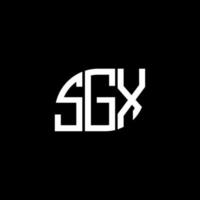 sgx lettera design.sgx lettera logo design su sfondo nero. sgx creative iniziali lettera logo concept. sgx lettera design.sgx lettera logo design su sfondo nero. S vettore