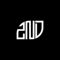 znd lettera logo design su sfondo nero. znd creative iniziali lettera logo concept. znd disegno della lettera. vettore