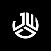 jwd lettera logo design su sfondo nero. jwd creative iniziali lettera logo concept. disegno della lettera jwd. vettore