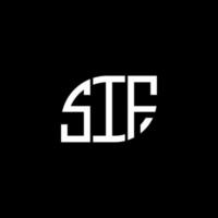 sif lettera logo design su sfondo nero. sif creative iniziali lettera logo concept. disegno della lettera sif. vettore