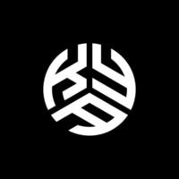kya lettera logo design su sfondo nero. kya creative iniziali lettera logo concept. disegno della lettera kya. vettore