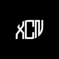 xcn lettera logo design su sfondo nero. xcn creative iniziali lettera logo concept. disegno della lettera xcn. vettore