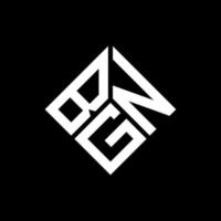design del logo della lettera bgn su sfondo nero. bgn creative iniziali lettera logo concept. disegno della lettera bgn. vettore
