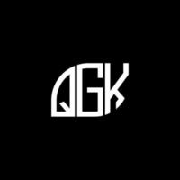 qgk lettera logo design su sfondo nero.qgk creative iniziali lettera logo concept.qgk vettore lettera design.