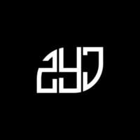 zyj lettera logo design su sfondo nero. zyj creative iniziali lettera logo concept. disegno della lettera zyj. vettore