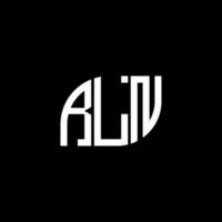 rln lettera logo design su sfondo nero. rln creative iniziali lettera logo concept. rln disegno della lettera. vettore