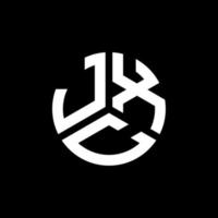 jxc lettera logo design su sfondo nero. jxc creative iniziali lettera logo concept. disegno della lettera jxc. vettore