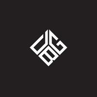 design del logo della lettera dbg su sfondo nero. dbg creative iniziali lettera logo concept. disegno della lettera dbg. vettore
