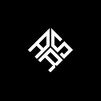 design del logo della lettera ars su sfondo nero. ars creative iniziali lettera logo concept. design della lettera ars. vettore