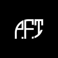 pft lettera logo design su sfondo nero.pft creative iniziali lettera logo concept.pft vettore lettera design.