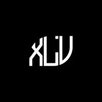 xlv lettera logo design su sfondo nero. xlv creative iniziali lettera logo concept. disegno della lettera xlv. vettore