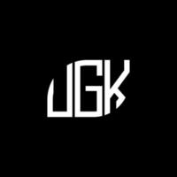 design del logo della lettera ugk su sfondo nero. ugk creative iniziali lettera logo concept. disegno della lettera ugk. vettore