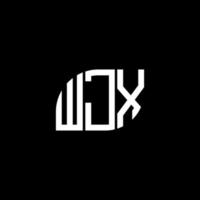 wjx lettera logo design su sfondo nero. wjx creative iniziali lettera logo concept. wjx disegno della lettera. vettore