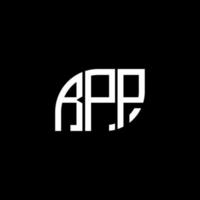 rpp lettera logo design su sfondo nero. rpp creative iniziali lettera logo concept. disegno della lettera RPP. vettore