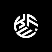 kfe lettera logo design su sfondo nero. kfe creative iniziali lettera logo concept. disegno della lettera kfe. vettore