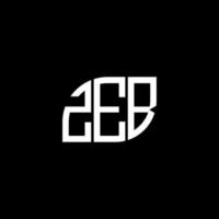 zeb creative iniziali lettera logo concept. zeb lettera design.zeb lettera logo design su sfondo nero. zeb creative iniziali lettera logo concept. disegno della lettera zeb. vettore