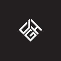 dgh lettera logo design su sfondo nero. dgh creative iniziali lettera logo concept. disegno della lettera dgh. vettore