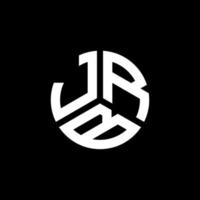 jrb lettera logo design su sfondo nero. jrb creative iniziali lettera logo concept. disegno della lettera jrb. vettore